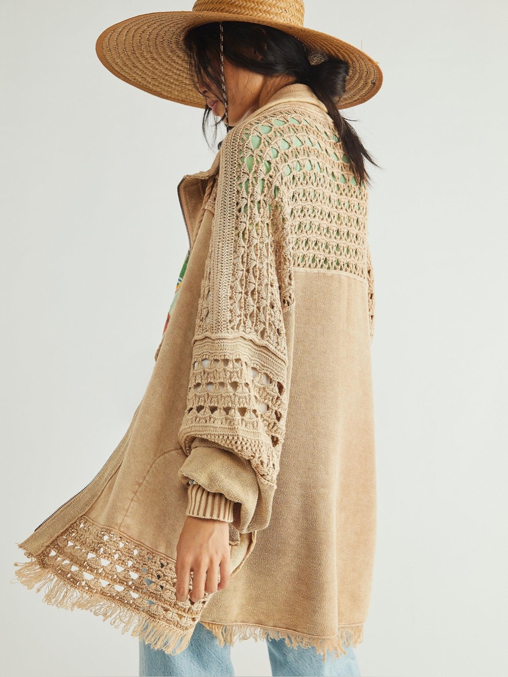 NWT Free People Dune Bug Cardi in Tan size L